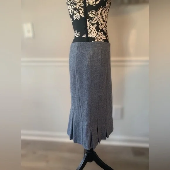 Talbots women's 100% wool skirt size 6 lined ruffles business casual - Picture 8 of 8